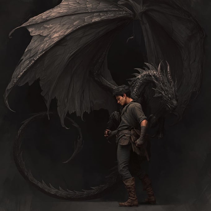 do concept art for characters, dragons and monsters