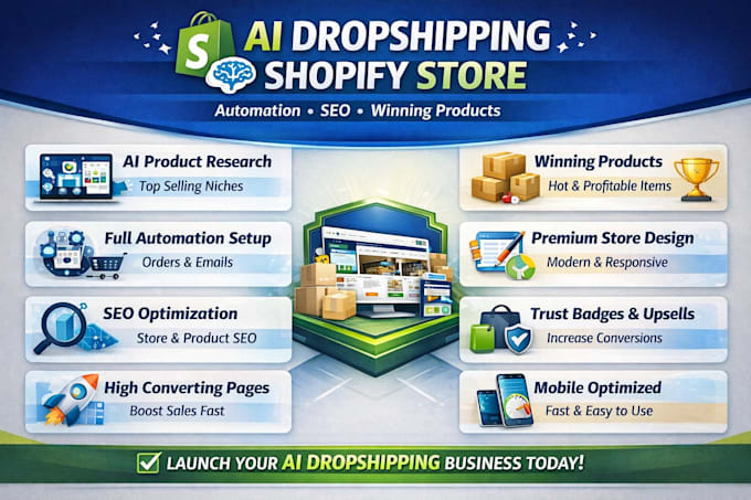 build ai powered shopify dropshipping store with winning products