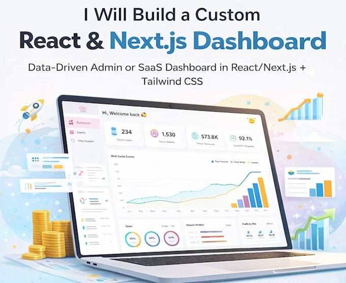 build a react or nextjs admin dashboard UI with mui and tailwind