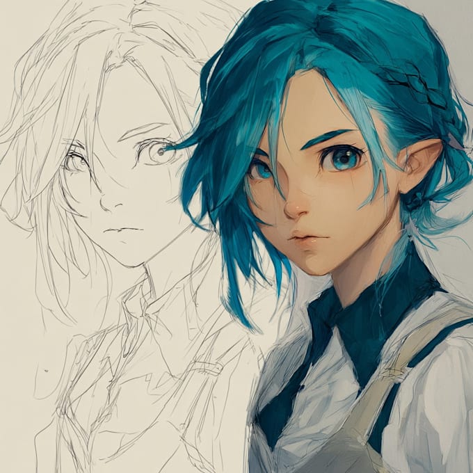 draw a character in manga style