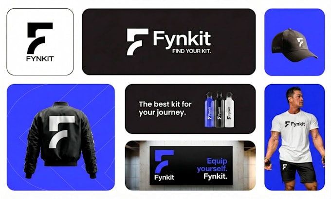 design logo, brand style guide or brand identity guidelines with branding kit