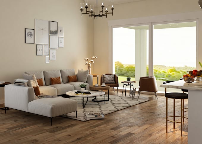 create realistic exterior and interior 3d rendering