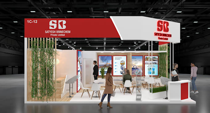 design a professional exhibition stall
