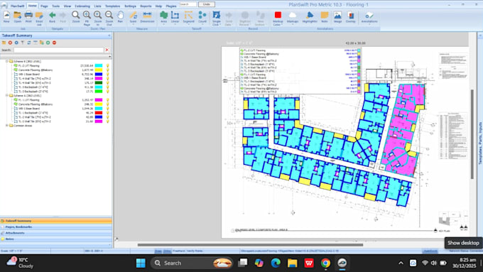 do flooring, wall tiling material and quantity takeoff