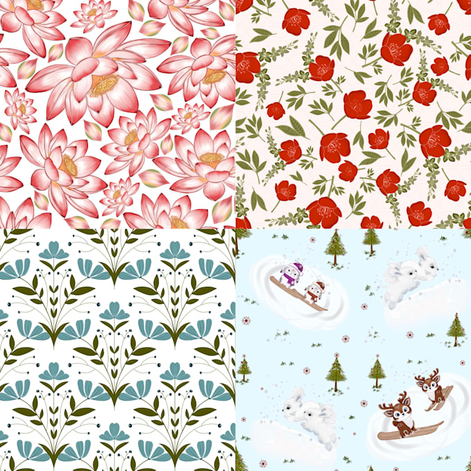 create custom seamless surface pattern designs and murals