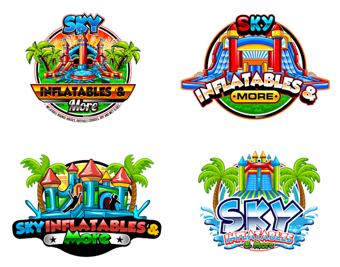 design modern bounce house logo for your business