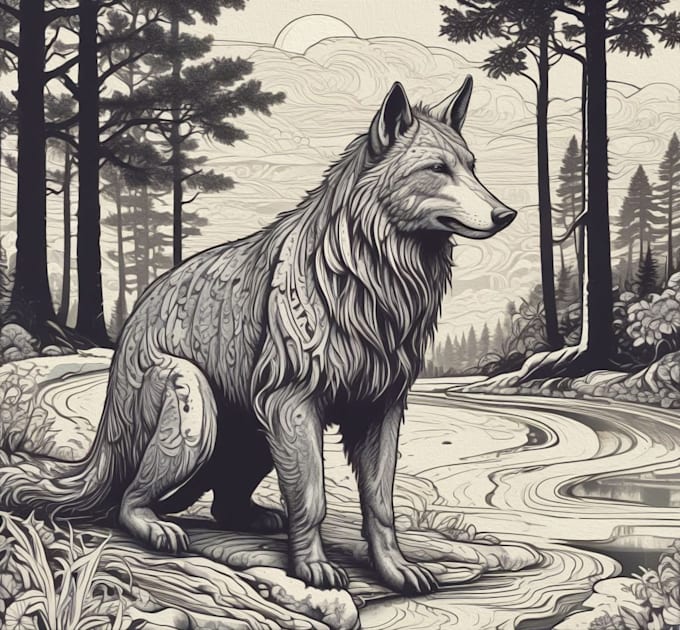 draw unique and stylized animal illustrations with creative style