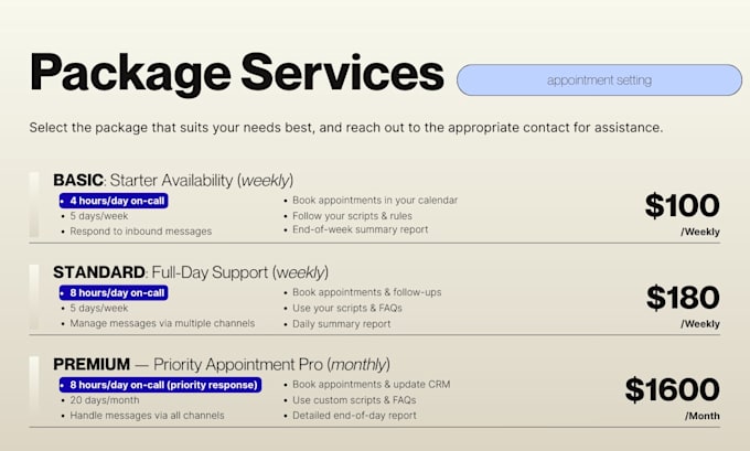 manage online appointment and bookings