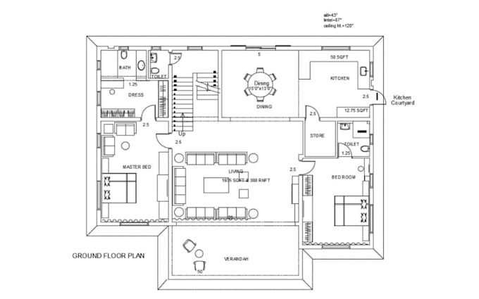 Design 2d planimetria architettonica schizzo casa disegno permesso scala