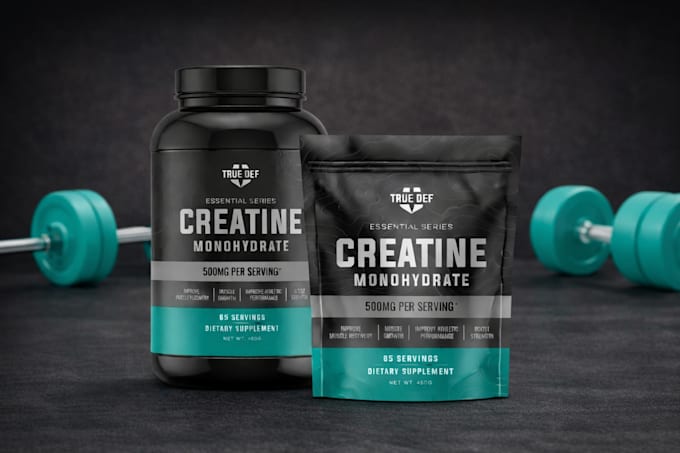 create protein supplement packaging design