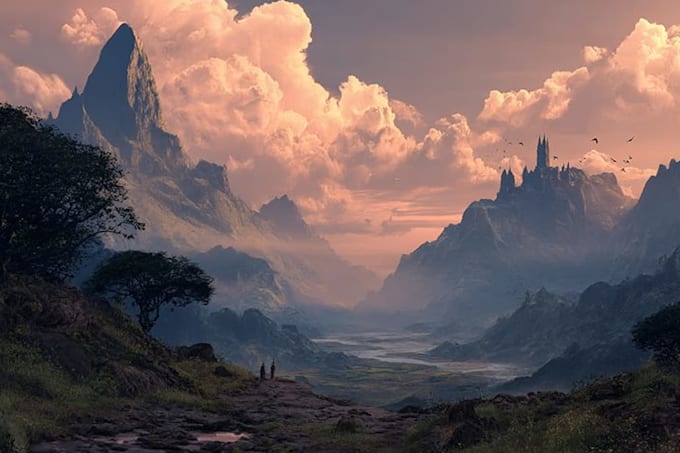 paint breathtaking fantasy landscapes digitally