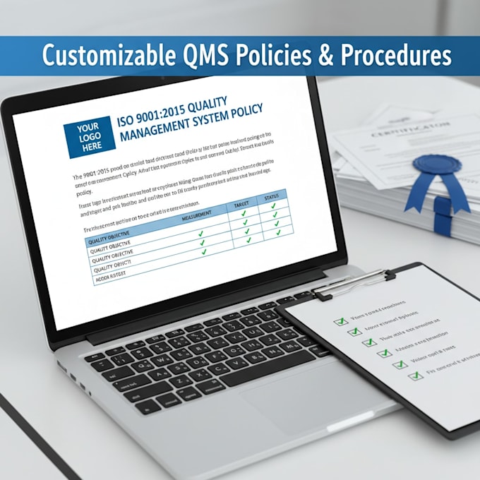 create iso 9001 qms policies, procedures, and templates for certification