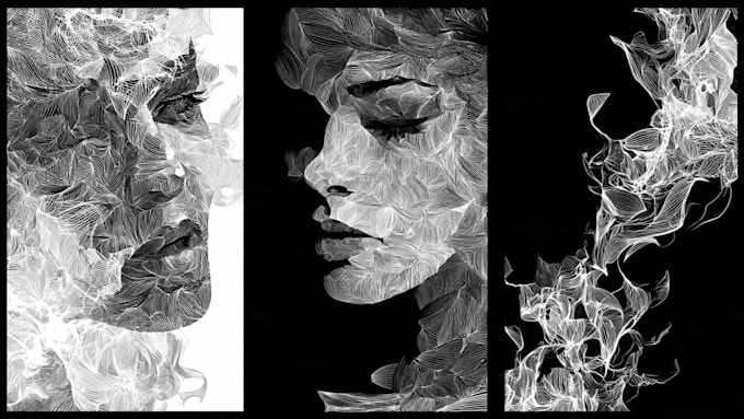 create unique scribble art sketch illustrations