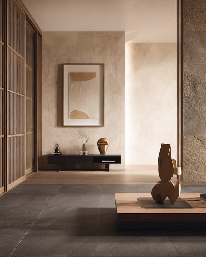 design a wabi sabi minimalist interior as a japanese interior architect