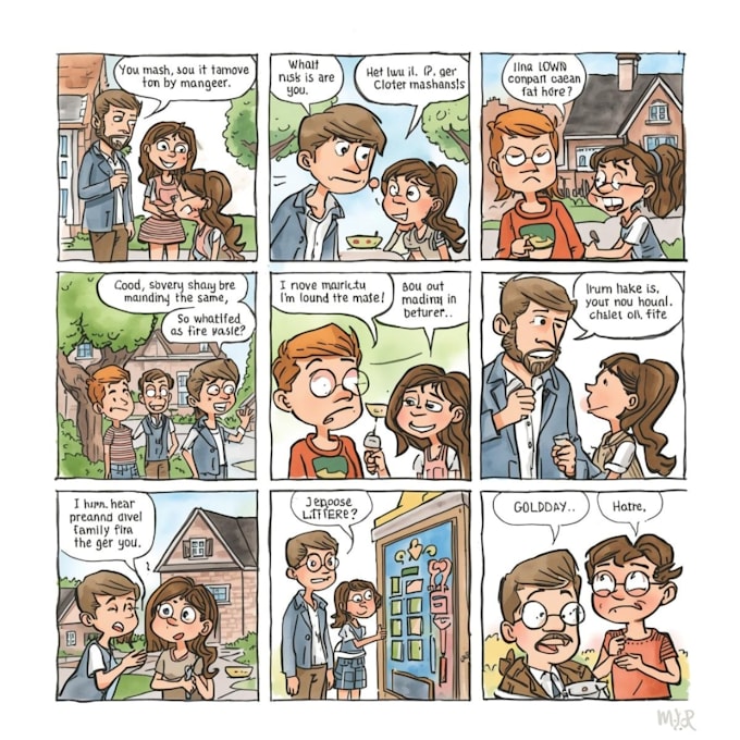 draw a custom cartoon comic strip for you