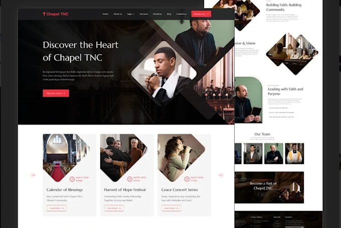 design or redesign a modern church website