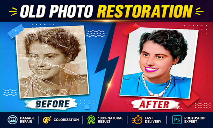 do old photo restoration and colorize damaged photos