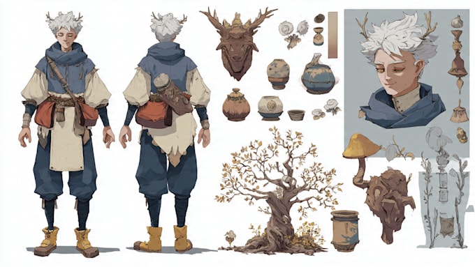 design 2d character and illustration