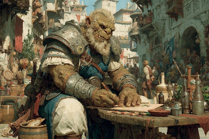 draw a fantasy illustration for you