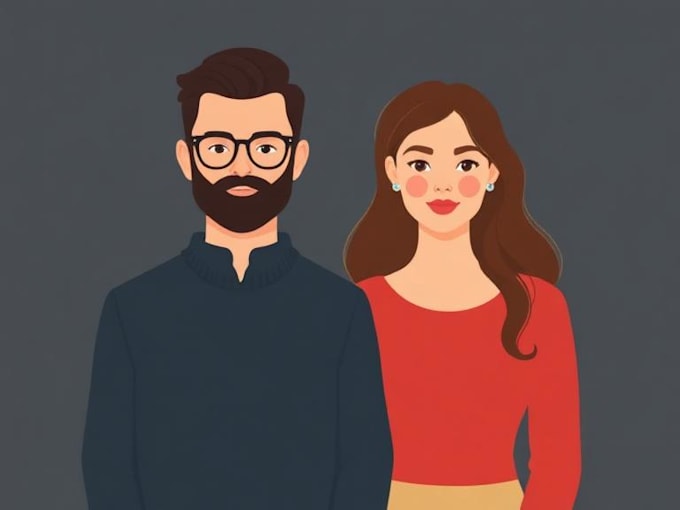 draw flat minimalist vector portrait from your photo