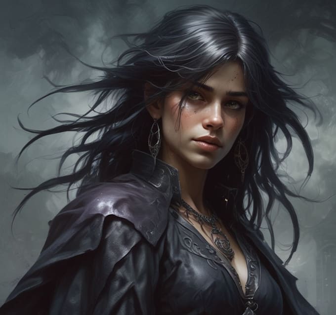 design a fantasy, dark fantasy character concept
