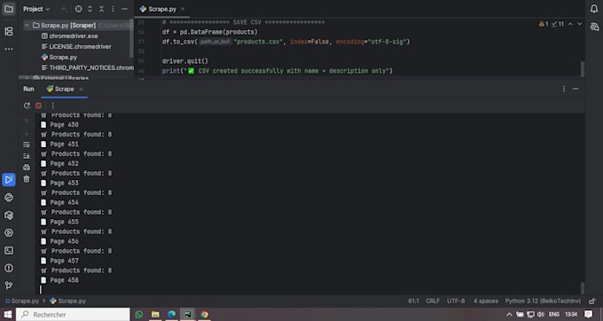 do python web scraping, data extraction and web crawling