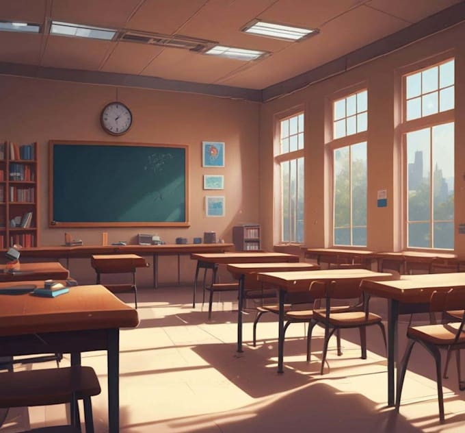 draw vtuber anime background, visual novel