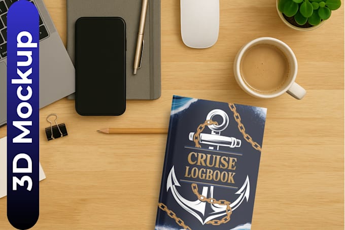create a 3d book mockup with a suitable background