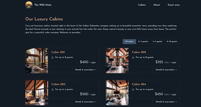 develop modern UI components in react and tailwind
