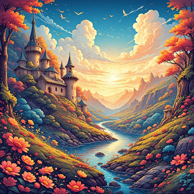 draw a fantasy illustration for you