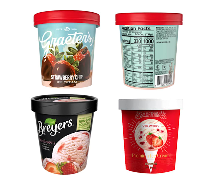 design modern ice cream box, can, cup, tube label design