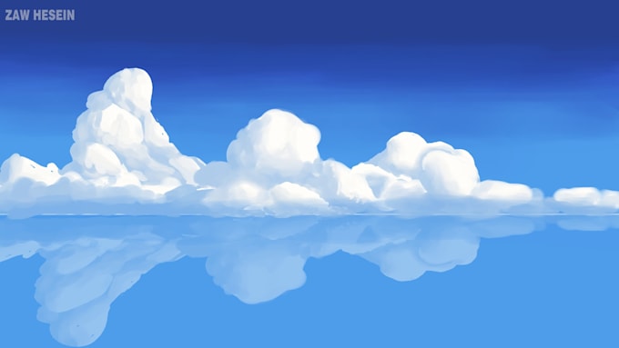 draw simple and aesthetic 2d anime background