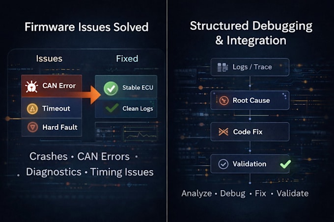 develop and debug microcontroller firmware using embedded c