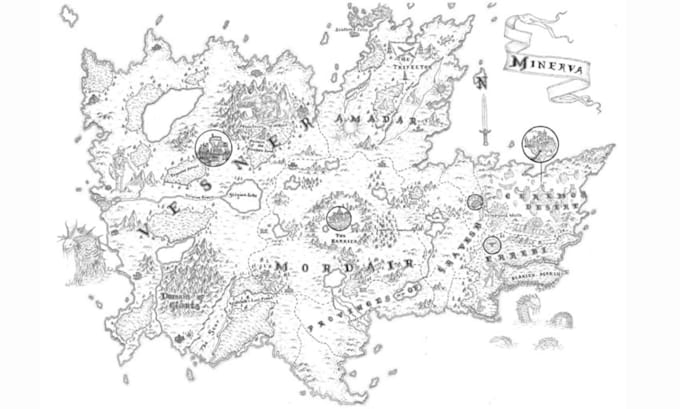 design fantasy map battle map bespoke map illustration