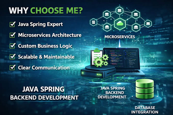 create custom java spring backend systems for your application