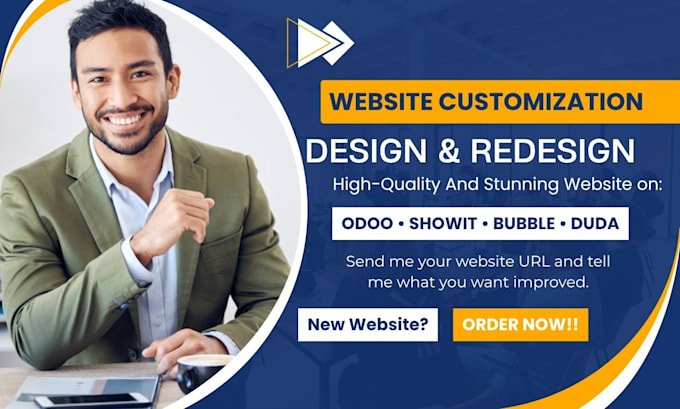 customize and optimize odoo website, showit website, bubble and duda websites