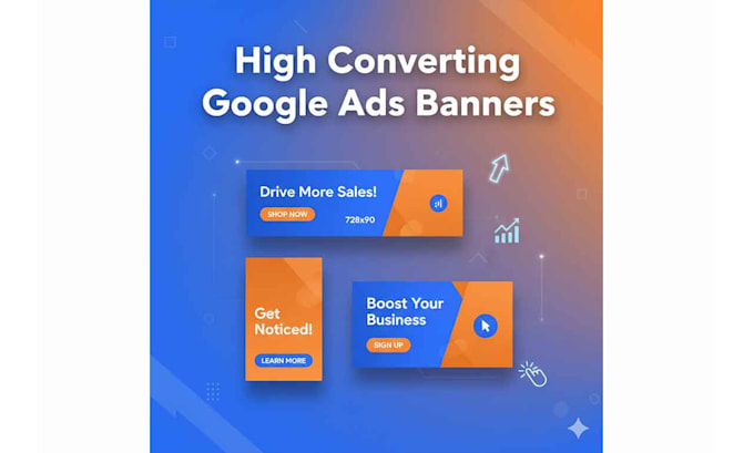 design high converting google ads banners, static or animated HTML5