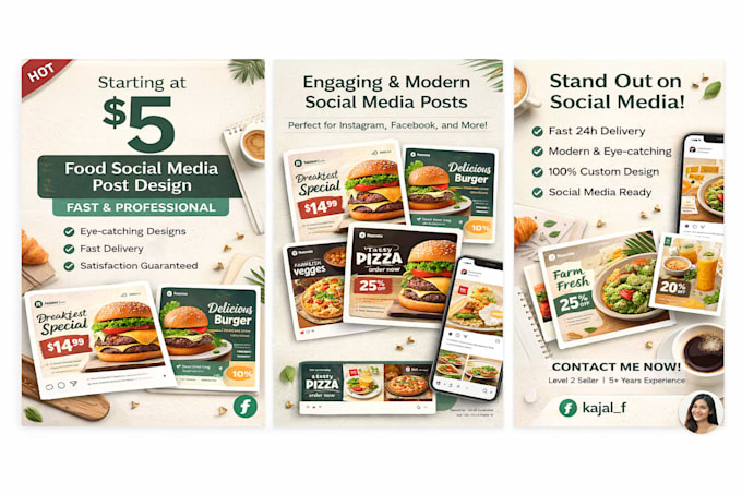 design a modern restaurant menu or cafe menu