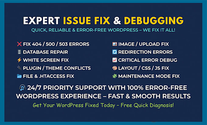 fix wordpress errors, bugs, CSS  layout issues