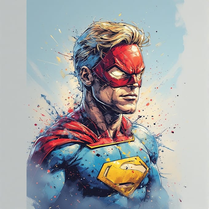 design an amazing superhero pop art