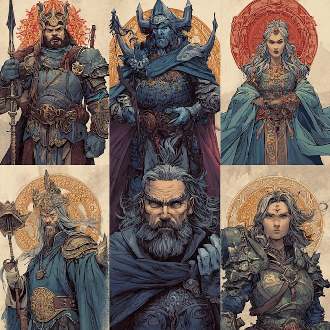 design unique fantasy characters for you