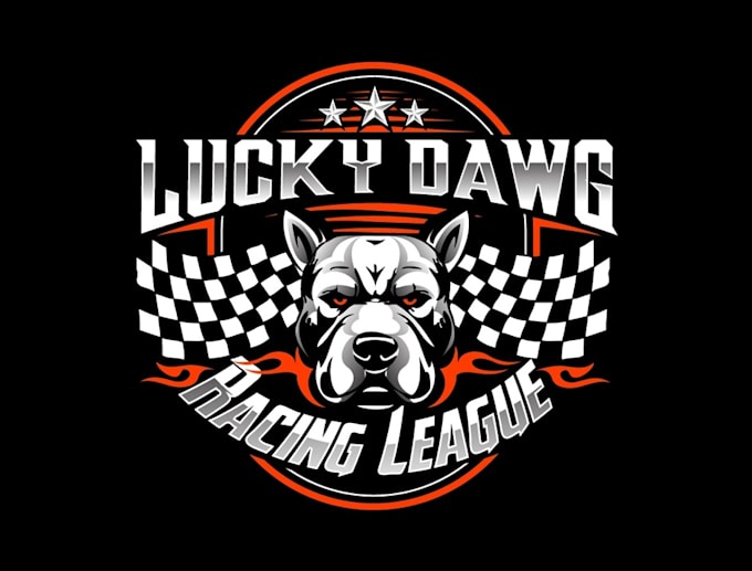 design incredible dog racing logo