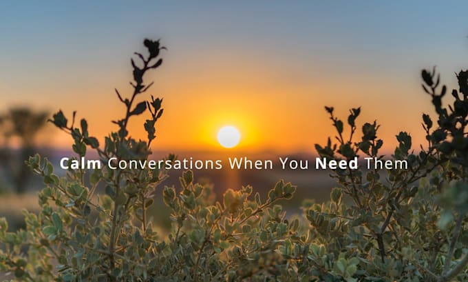 offer a calm, supportive real time text conversation
