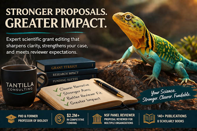edit scientific grant proposals for clarity and funding