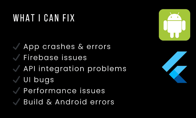 develop or fix your flutter android app professionally