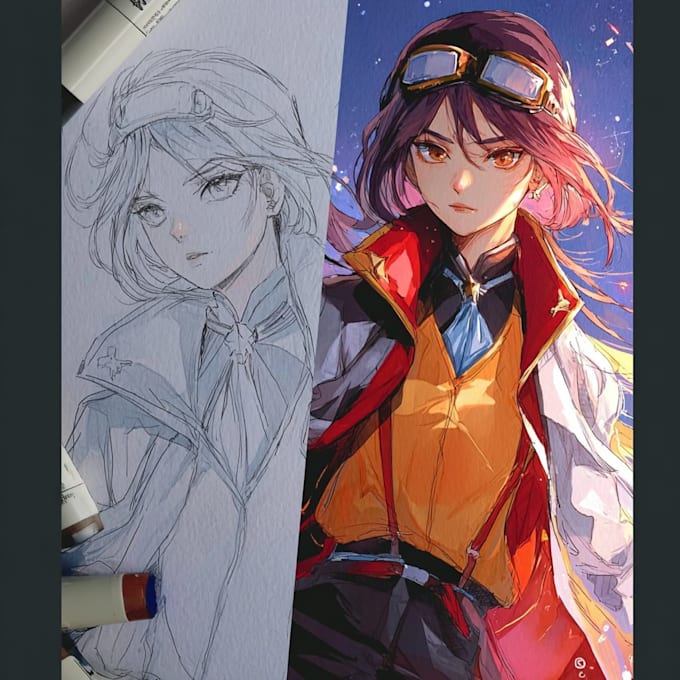 Draw anime art, fanart, character designs, and illustrations by ...