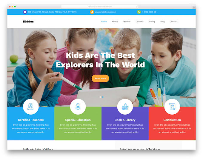 design a school wordpress website with online admission form
