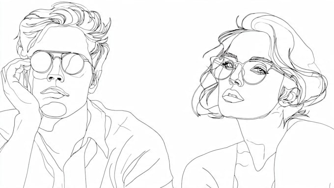 draw one line art single line art illustration