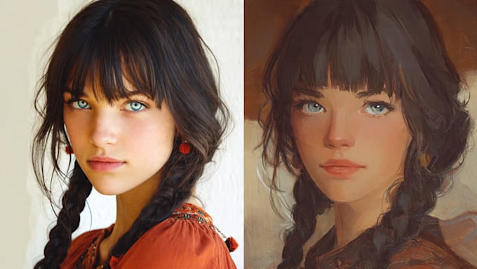 realistic conceptual or fantasy digital portrait
