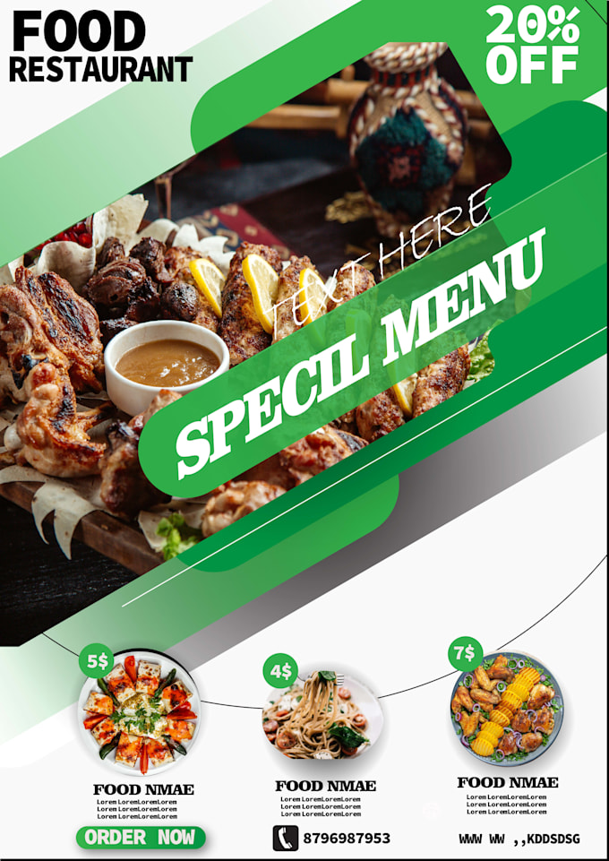 Design a modern poster design for your food business by Shaziidesign ...